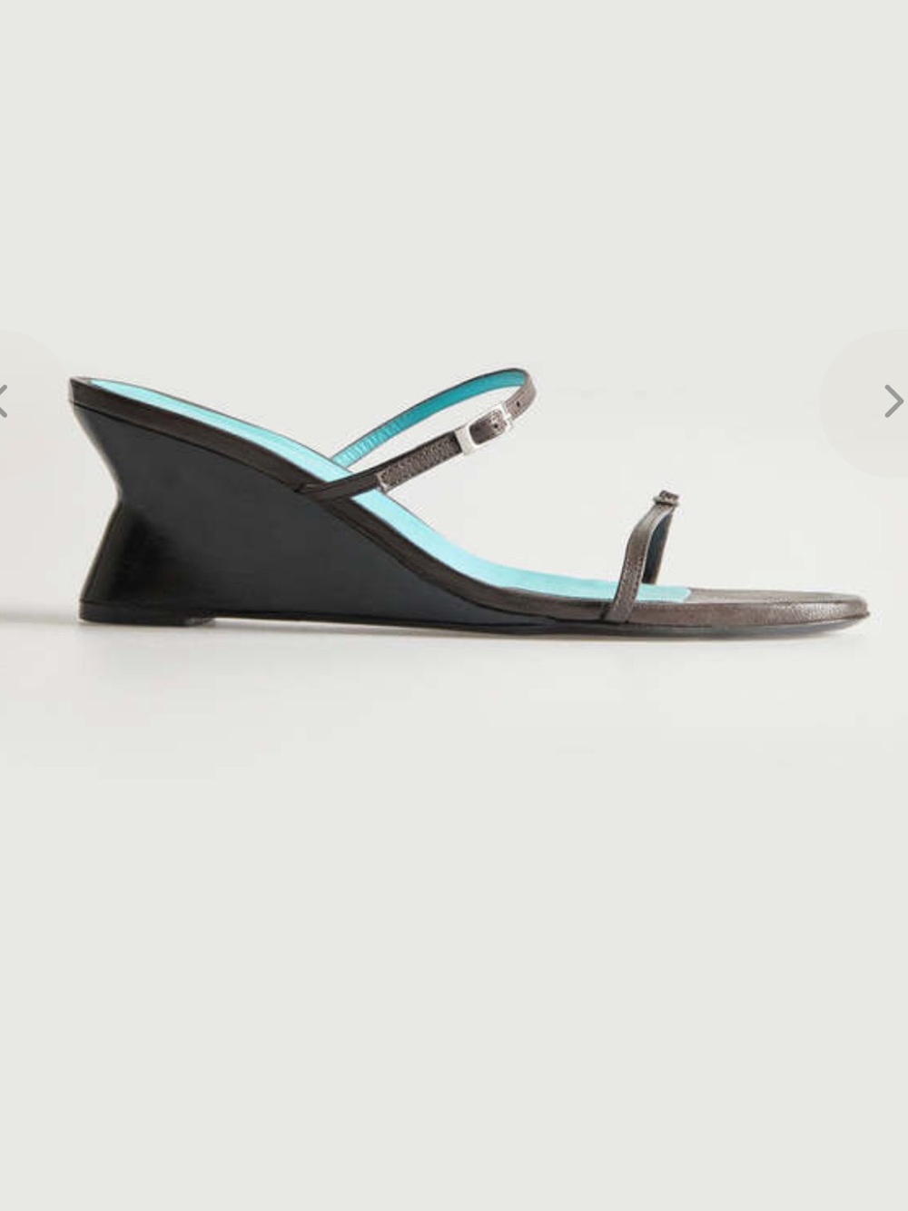 Paloma Wool Black Minimalist Strappy Slide Mules - Picture 6 of 8